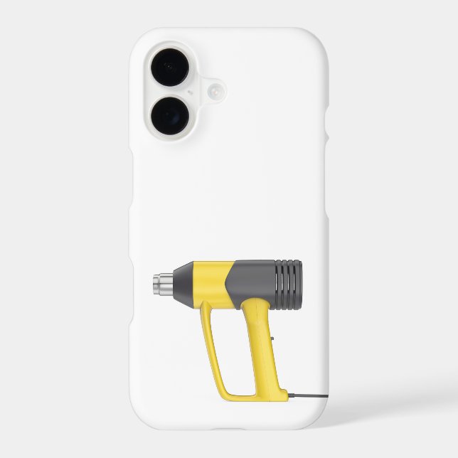 Side view of yellow electric heat gun Case-Mate iPhone case (Back)