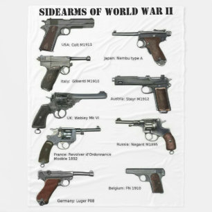 SIDEARMS of WORLD WAR II Fleece Blanket