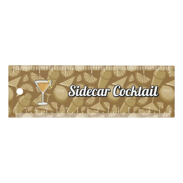 Sidecar cocktail 6 inch Ruler (Front)