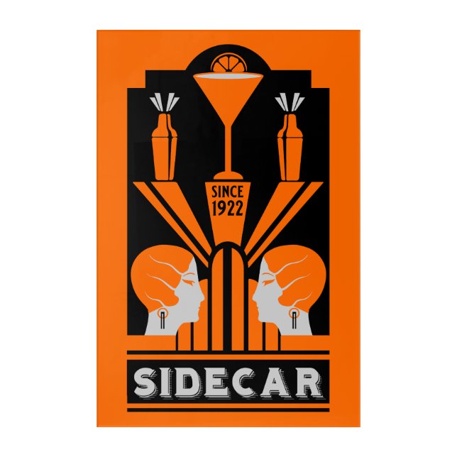 Sidecar Cocktail Art Deco (Front)
