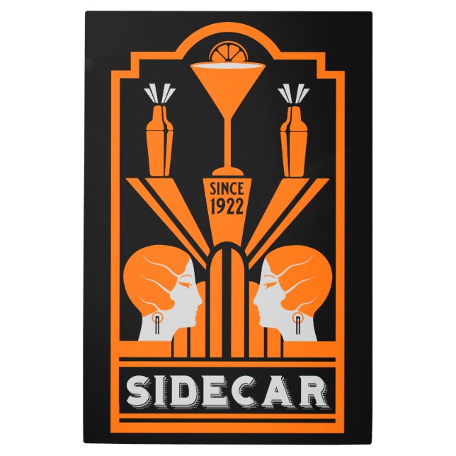 Sidecar Cocktail Art Deco (Front)