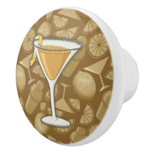 Sidecar cocktail ceramic knob