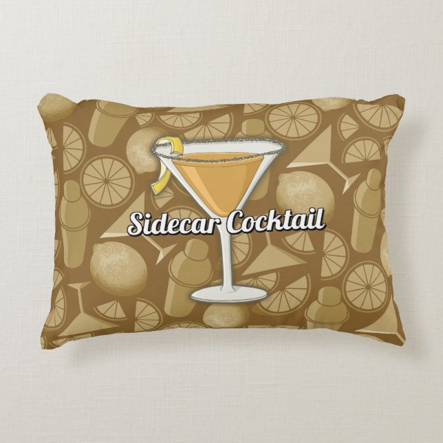 Sidecar Cocktail Decorative Pillow (Front)
