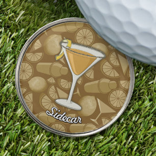 Sidecar Cocktail Golf Ball Marker