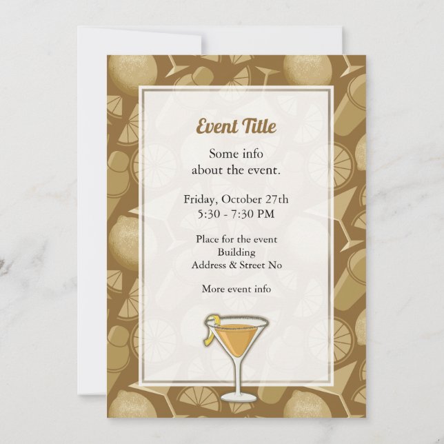 Sidecar cocktail invitation (Back)