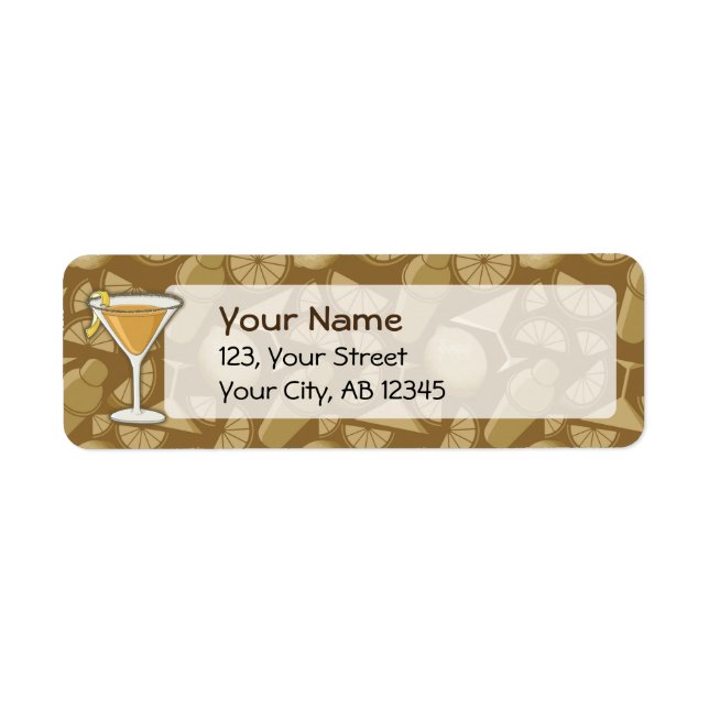 Sidecar cocktail label (Front)