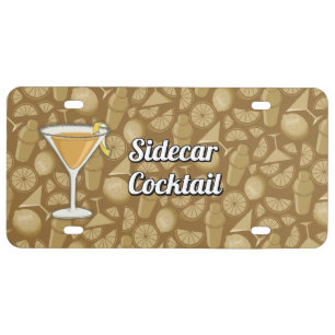 Sidecar cocktail license plate