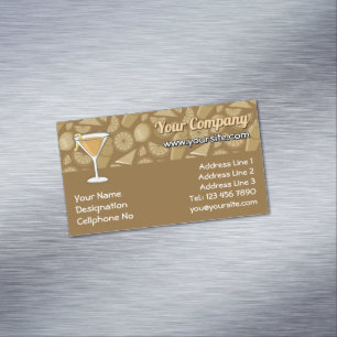 Sidecar cocktail magnetic business card