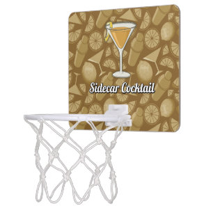 Sidecar cocktail mini basketball hoop