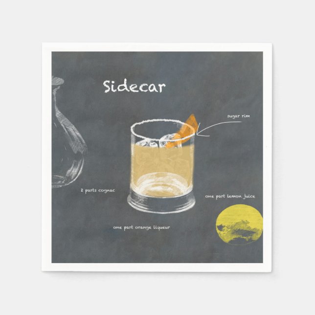 Sidecar Cocktail Napkins (Front)