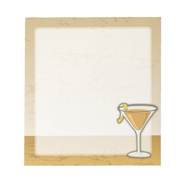 Sidecar cocktail notepad (Front)