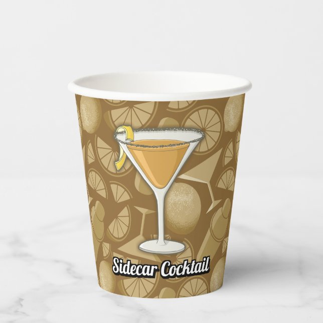 Sidecar Cocktail Paper Cups (Front)