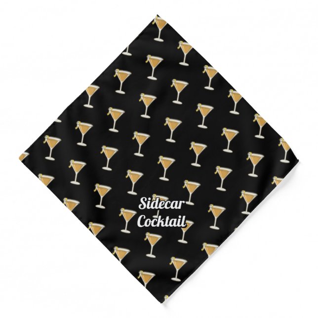 Sidecar Cocktail Pattern Bandana (Front)