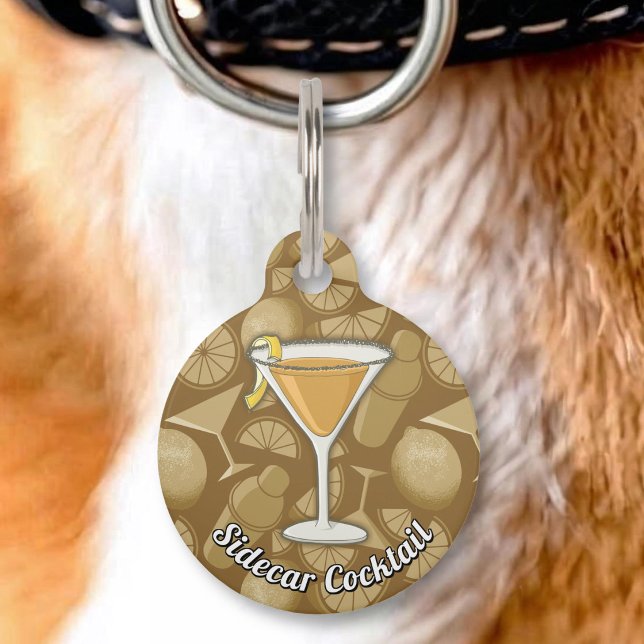 Sidecar cocktail pet ID tag (Creator Uploaded)