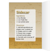 Sidecar cocktail Recipe Cards (Inside (Left))