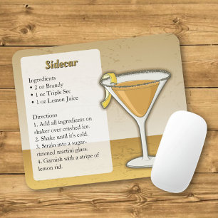 Sidecar Cocktail Recipe Mouse Pad