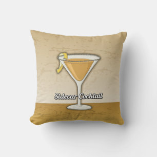 Sidecar Cocktail Recipe Throw Pillow