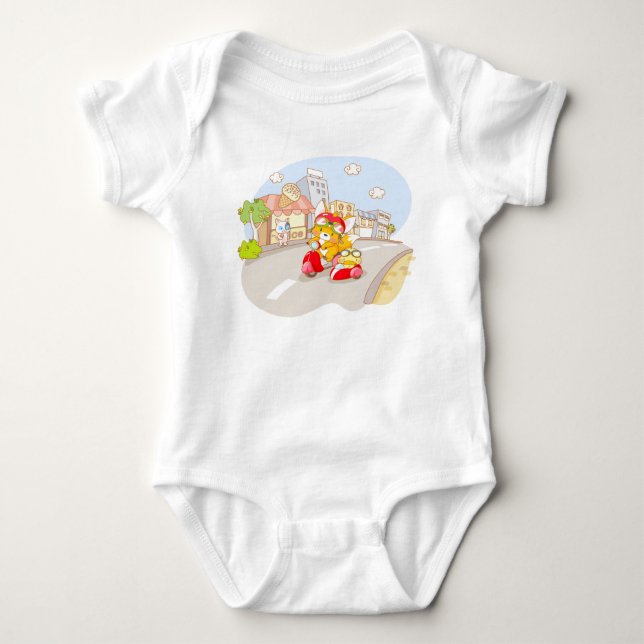 Sidecar Friends Baby Sleeper Bodysuit (Front)