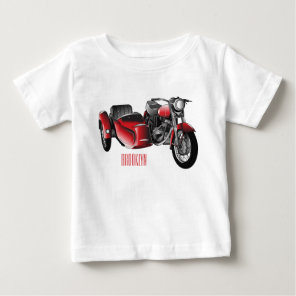 Sidecar motorcycle cartoon illustration  baby T-Shirt