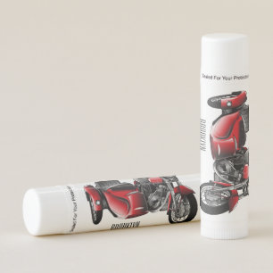 Sidecar motorcycle cartoon illustration lip balm