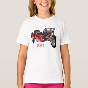 Sidecar motorcycle cartoon illustration T-Shirt