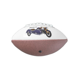 Sidecar purple motorcycle illustration football