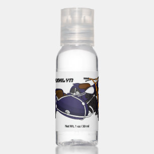 Sidecar purple motorcycle illustration hand sanitizer