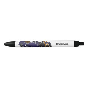 Sidecar purple motorcycle illustration pen