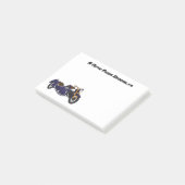 Sidecar purple motorcycle illustration post-it notes (Angled)