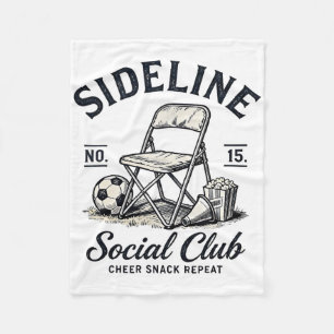 Sideline Social Club Cheer Snack Repeat Soccer Mom Fleece Blanket