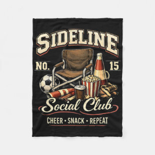 Sideline Social Club Cheer Snack Repeat Soccer Mom Fleece Blanket