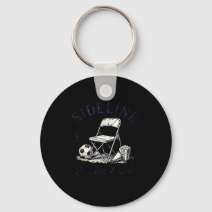 Sideline Social Club Cheer Snack Repeat Soccer Mom Keychain