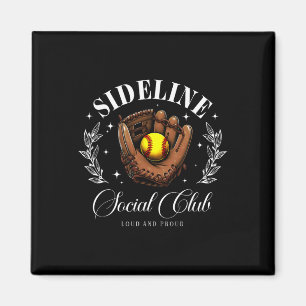 Sideline Social Club Softll Mom Matching Magnet