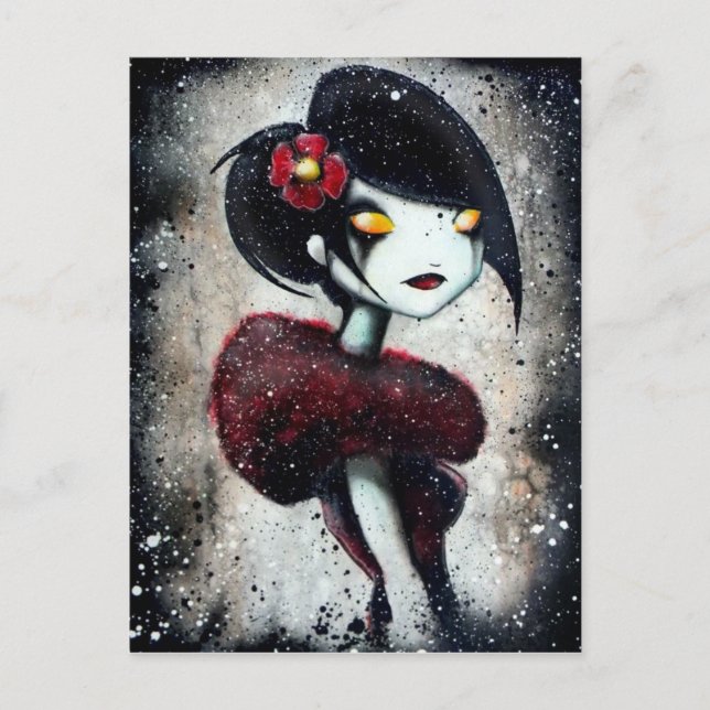 Sidelong (red) postcard (Front)