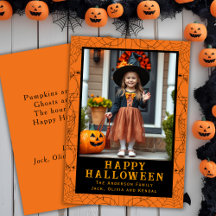 Sider Web Frame Custom Photo Happy Halloween