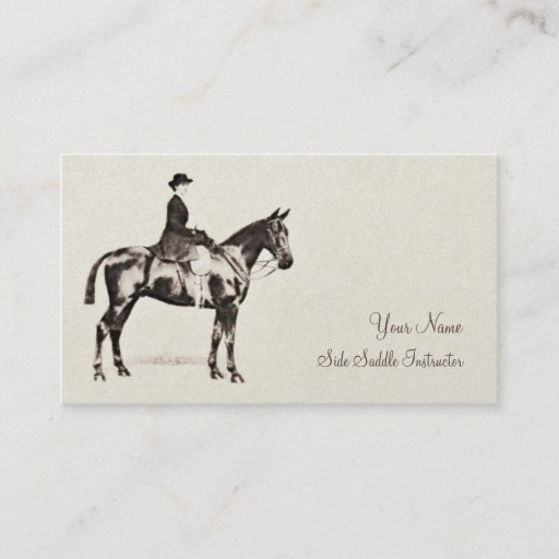 Customizable Sidesaddle horse and rider business card