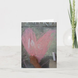 Sidewalk Chalk Love Holiday Card