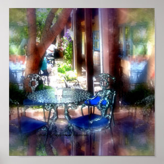 Sidewalk Impressions of Taos Poster