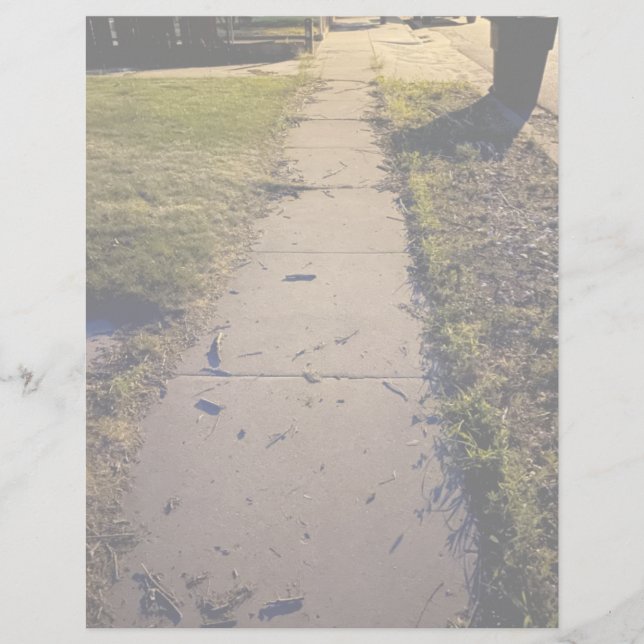 Sidewalk Path Faded Photo Letterhead (Front)