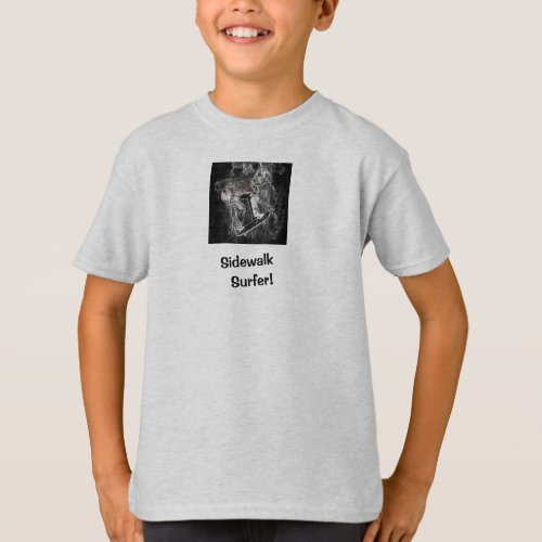 Sidewalk Surfer Pro Image Gray Skater T_Shirt