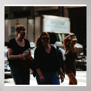 Sidewalk Trio Poster