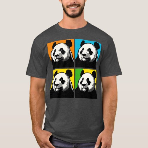 Sideway Glance Panda Funny Panda Art T_Shirt