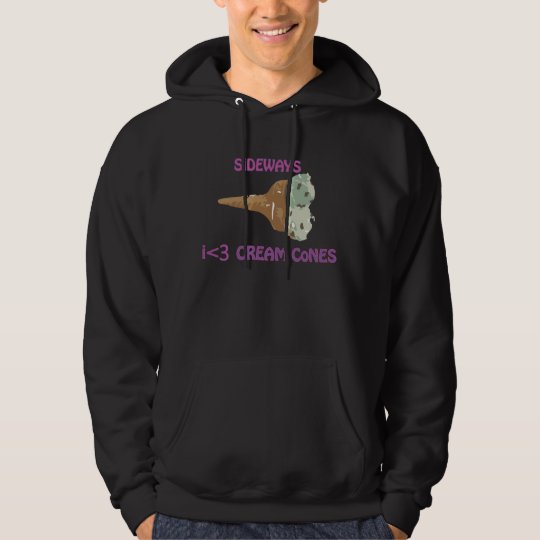 sideways ice cream cones hoodie