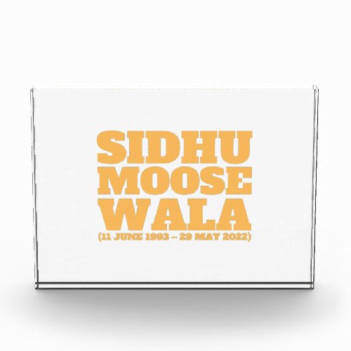 Sidhu Moose Wala 1993_2022  Photo Block