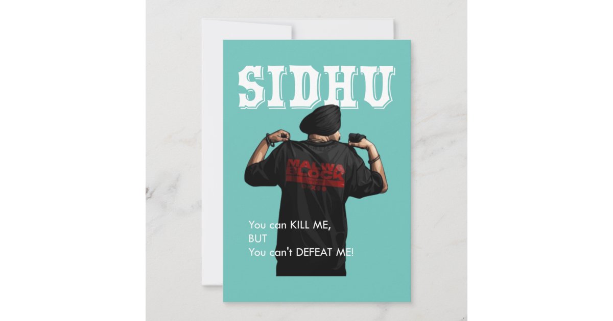 Sidhu Moosewala Desi Merch Punjabi Pullover Invitation | Zazzle