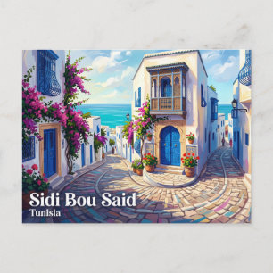 Sidi Bou Said House Tunisia Postcard