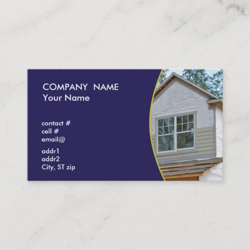 Siding on new home business card template