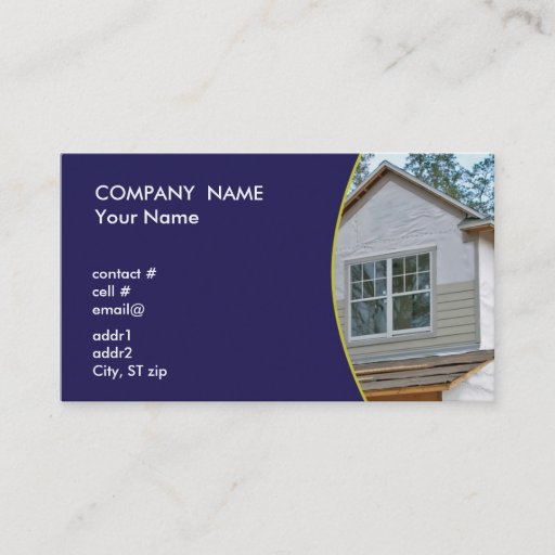 Customizable Siding on new home business card template