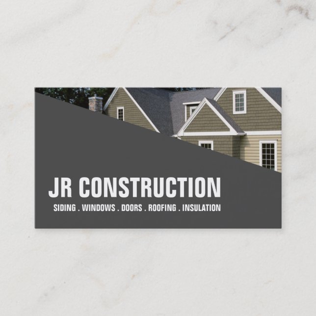 SIDING  WINDOWS  DOORS  ROOFING  INSULATION BUSINESS CARD (Front)