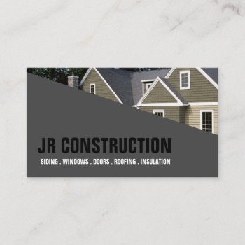 Siding  Windows  Doors  Roofing  Insulation Business Card by imageO at Zazzle